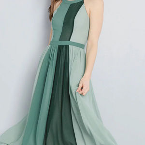Modcloth Peachy Queen Maxi Dress L - Sage